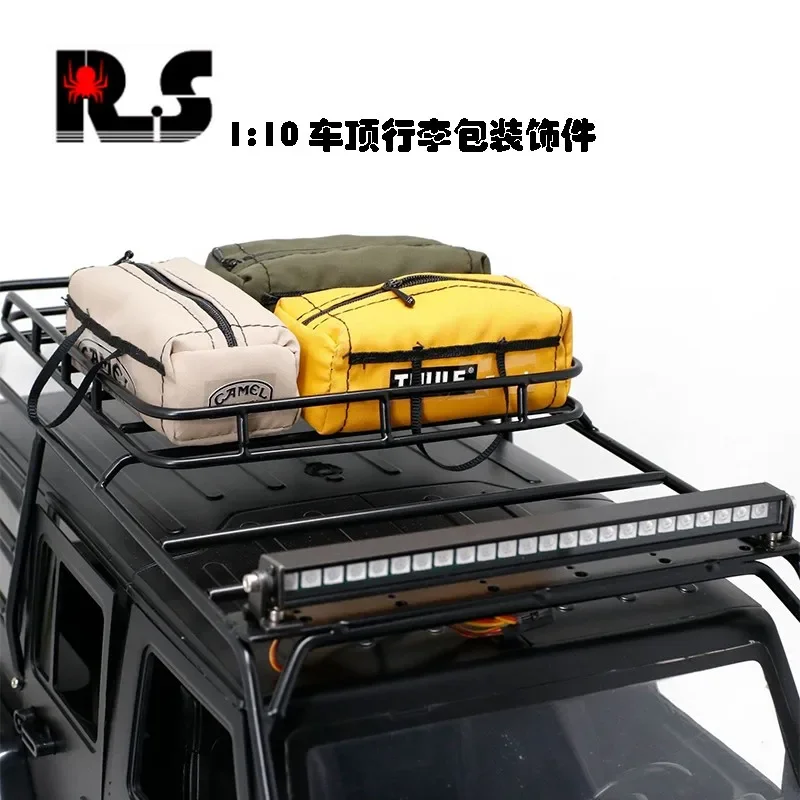 Simulated mini luggage bag handbag suitable for 1:10 TRX-4 SCX10 D90 90046 RC climbing car simulation decoration