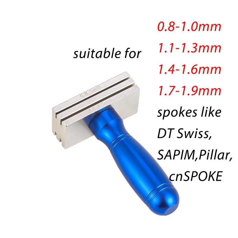 Toopre Rennrad Speichenschlüssel für Flachspeichen, Naben- und Felgen-Einstellwerkzeug 0.8-1.0mm/1.1-1.3mm/1.4-1.6mm/1.7-1.9mm