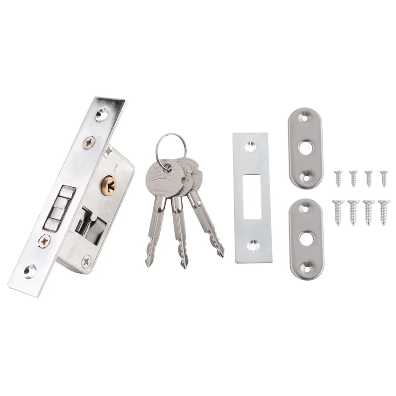 ABGI-Invisible/Door Lock, Sliding Door Hook Lock, Alloy Lock Body, Frame Glass Door, Sturdy, Durable, Door Hardware