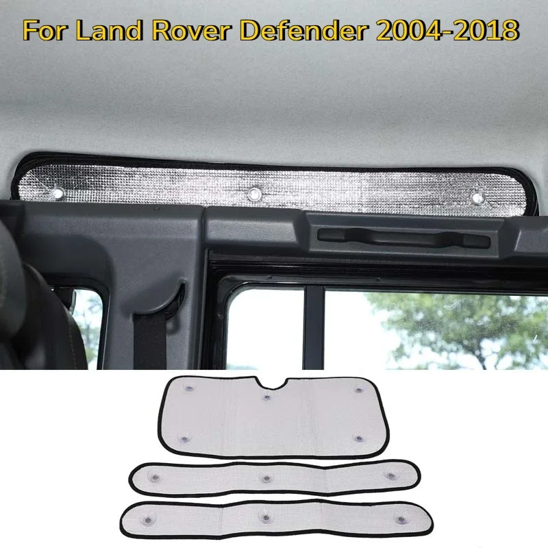 

Aluminum Foil Silver For Land Rover Defender 2004-2018 Car Skylight Roof Sunscreen Heat Insulation Pad Interior Car Accessories