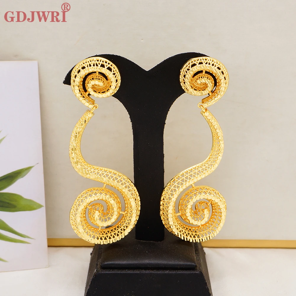 

Fashion Hollow Drop Dangle Long Bohemia Irregular Gold Color Earrings For Women Hanging Earings Moroccan Wedding Jewelry Gift