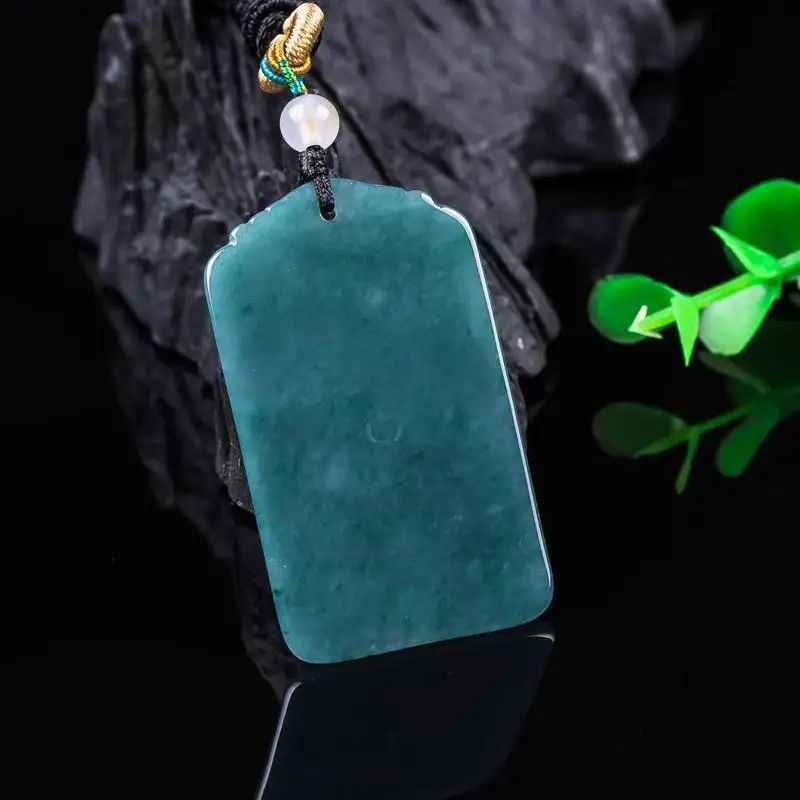Natural A-grade Jadeite Pendant with Bamboo Knot Design for Success and Progression 4