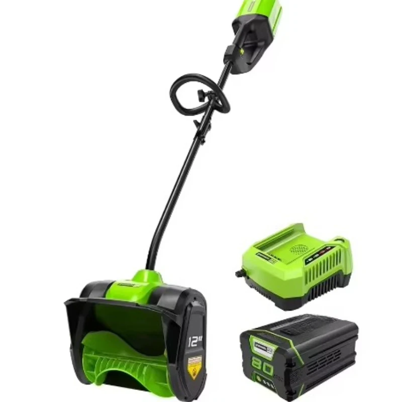 

Portable Battery Powered Electric Snowblower Adjustable Angle Telescopic Height Shovel Manual Air Industrial