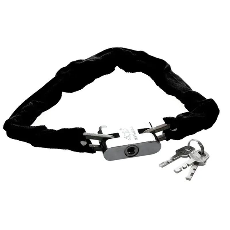 Bike Lock 101CM Metal MTB Road Bike Heavy Duty Safety Lock Motorcycle Padlock Bicycle Chain Lock With Key Durable