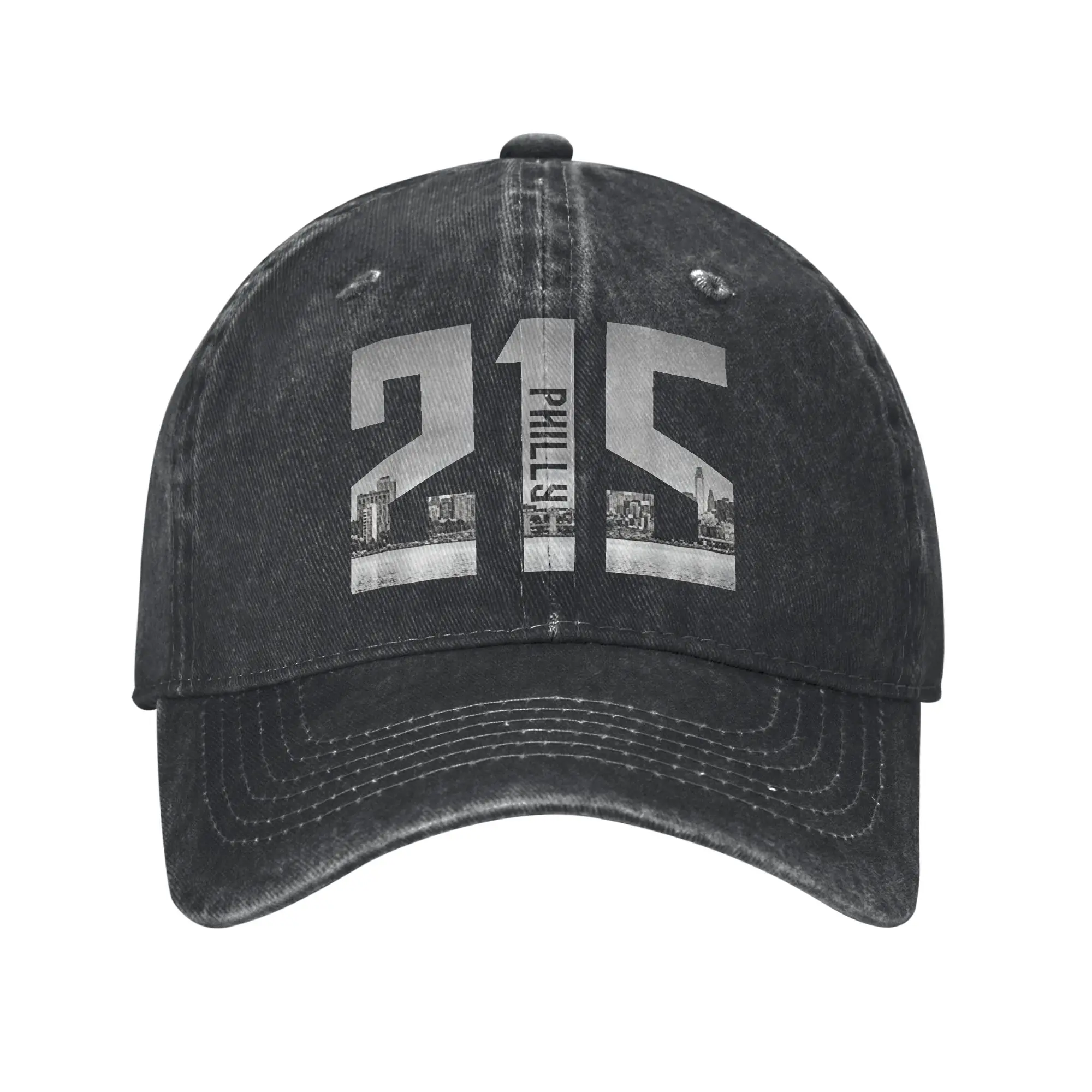 Vintage Philadelphia Philly 215 Area Code Skyline Casual Baseball Cap For Couple Women Spring  Outdoor Sports Hip Hop Hats