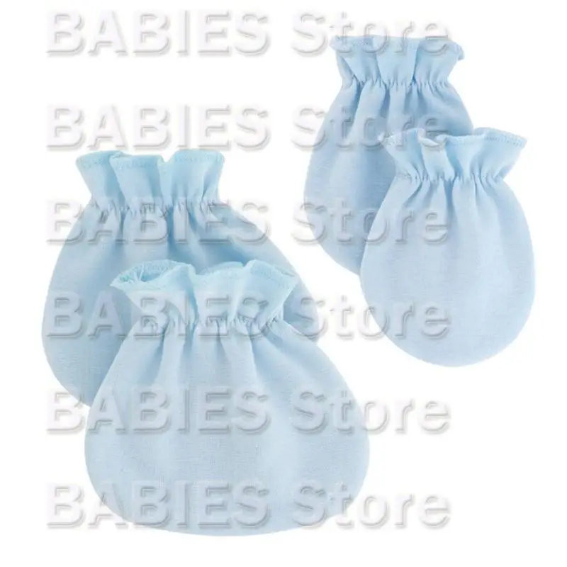 

C9GB No Scratch Mittens Socks Set Not Scratching Gloves Foot Cover Handguard Mittens for 0-12Month Infants Newborn Baby Gifts
