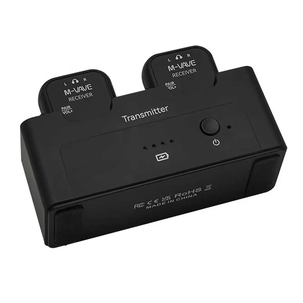M-VAVE WP-12 2.4G Wireless Earphone Monitor 1 Transmitter 2 Receiver Audio System Transmission Stereo Mono Recorder view 4