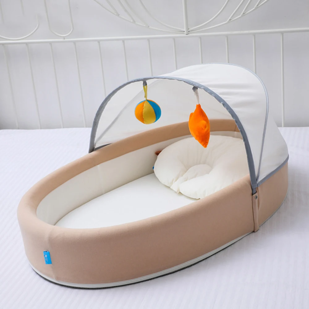 Portable bed Middle bed crib foldable baby baby bed Mobile Bionic bb bed bed bed pressure proof