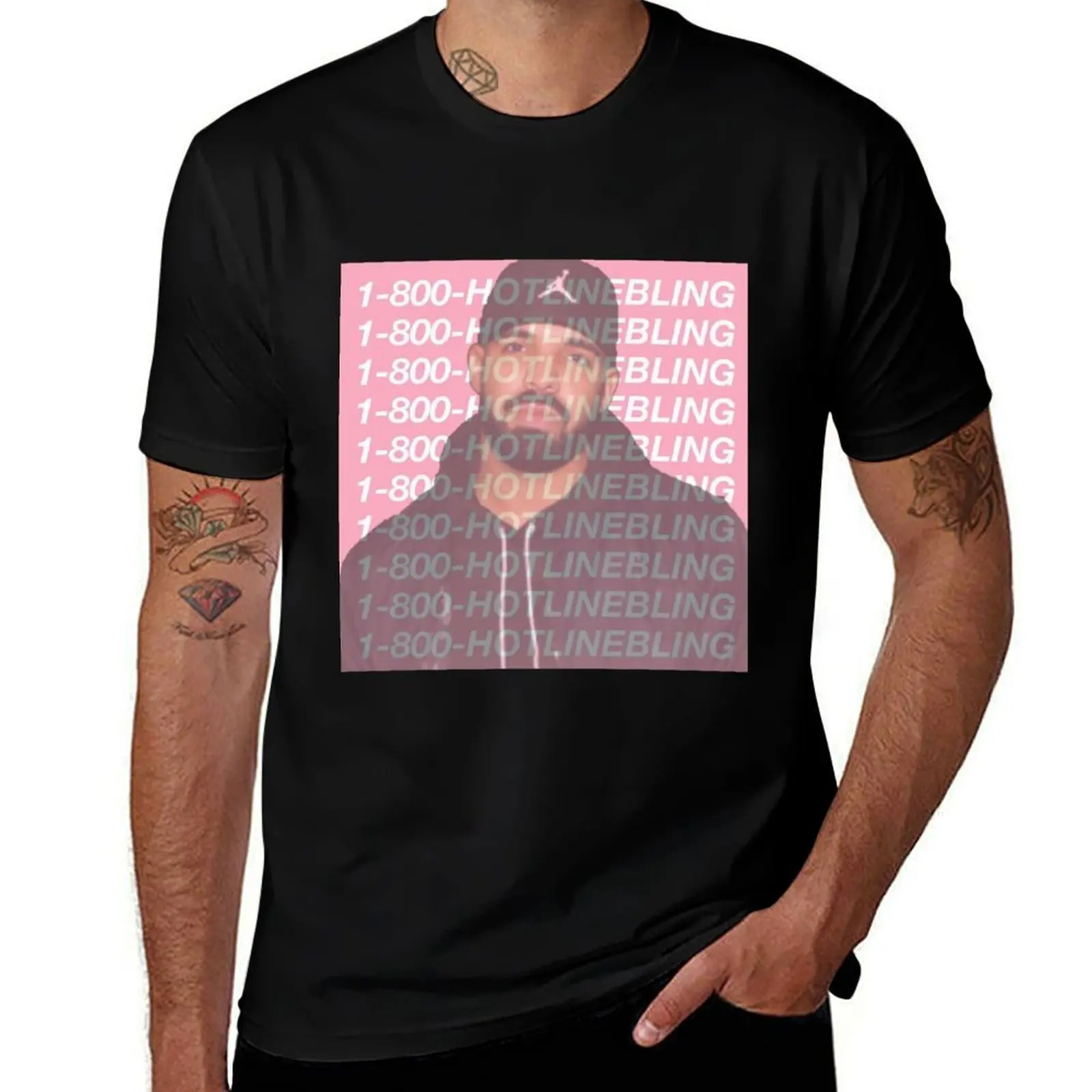 Drake Hotline Bling T-Shirt Stain Resistant Casual Tee T-Shirt