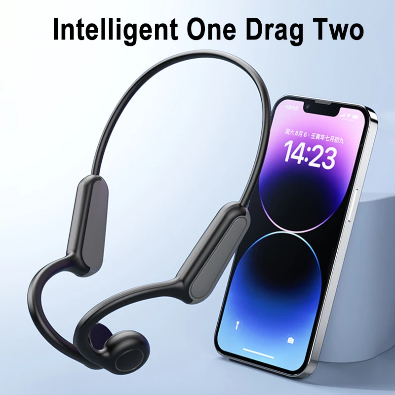 INMAS Real Bone Conduction Earphone Type-C Wireless Bluetooth Headphone Waterproof Headset with Mic for Workouts Running Driving