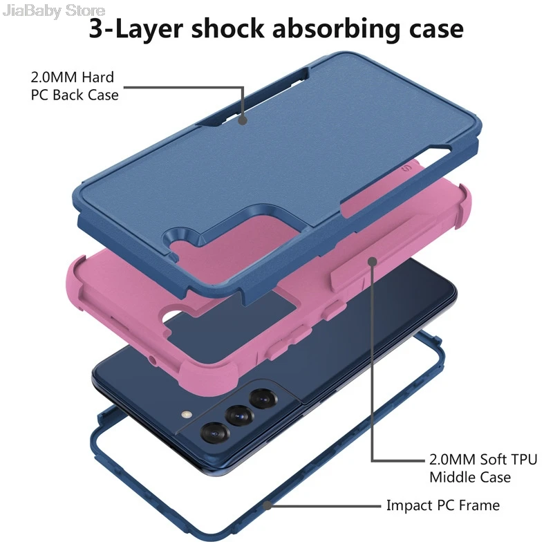 Funda de teléfono a prueba de polvo mate para Samsung S23, S24, S22, S21, Ultra Plus FE, cubierta a prueba de golpes, prevención de caídas