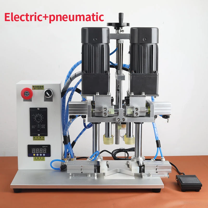 Fully Automatic Desktop Capping and Sealing Machine 10-60mm Bottle Caps Diameter for Screw Top Unicorn Juice Liquid Spray Capper