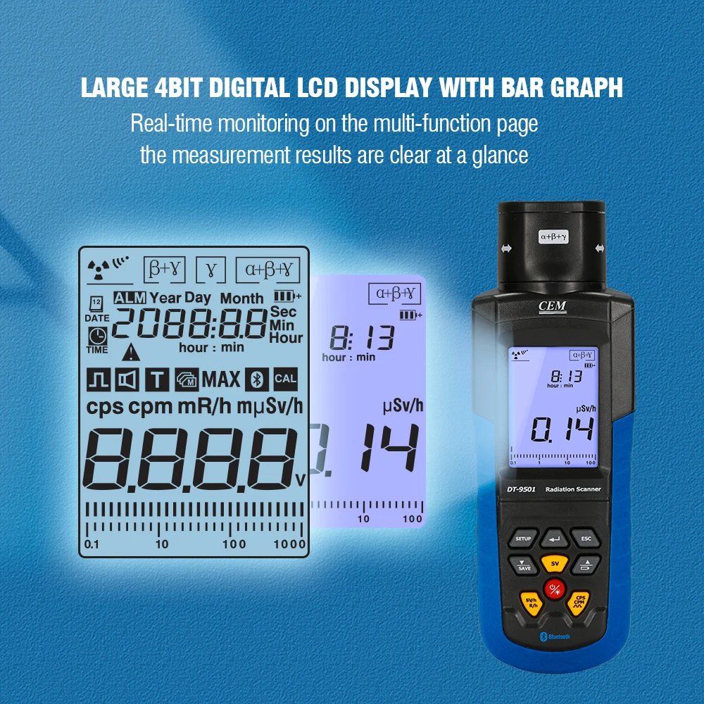 Brand for CEM DT-9501 Geiger Counter Nuclear Radiation Detector Dosimeter X-ray Radioactivity Tester Marble Detector