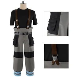 HOLRAN Shinra Kusakabe Suit Princess Hibana Cosplay Asa Boiru Costume Uniform Strap Pants Coat Jacket Suit Halloween