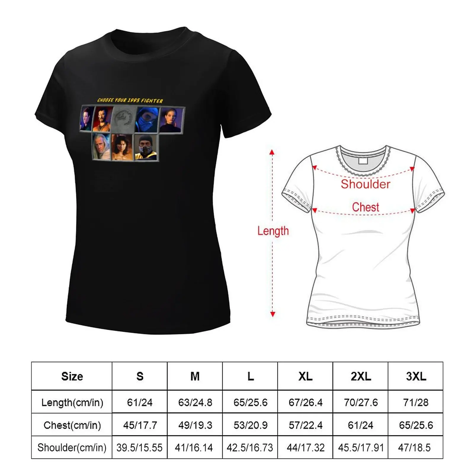 1995 Classic Mortal Kombat Movie - Select Fighters - Video Game (Retro) T-shirt cute tops graphics Women's summer blouses 2024