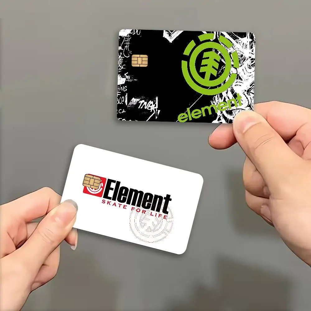 E-Element Skateboard Logo Anime Cartoon Bear Skin Sticker Film Tape Case For Big Credit Debit Card Front Side