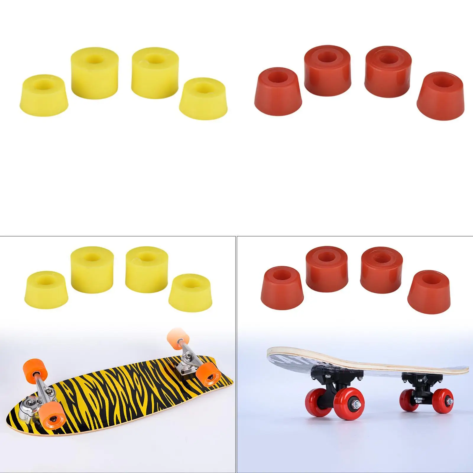 Skateboard Bushings Shock Absorber for Cruisers Board Riding Outdoor Sports