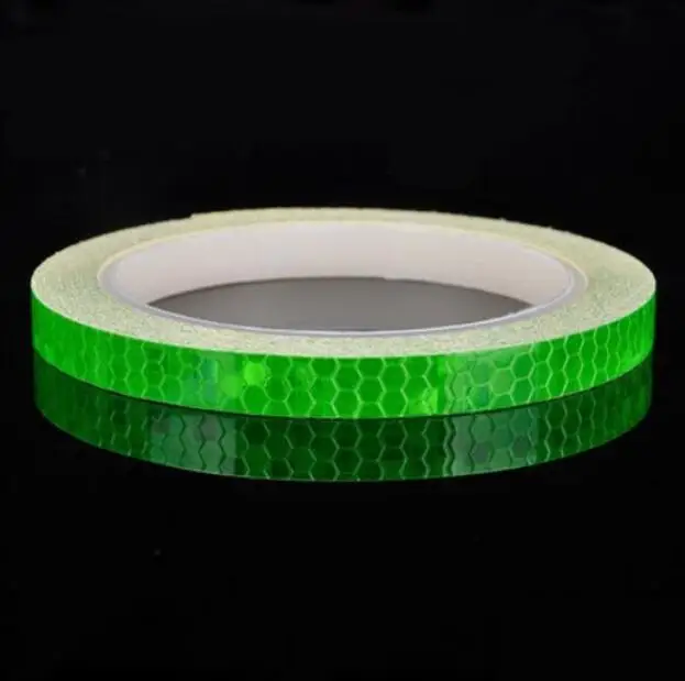 800Cm/315Inch Fluorescerende Fiets Fietsen Motorfiets Reflecterende Stickers Strip Decal Rijbaan Veiligheid Wiel Reflecterende Tape