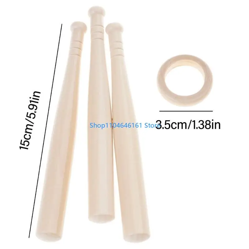 Baseball Holder with Baseball Bat, 3 Bat and Circles Baseball Display