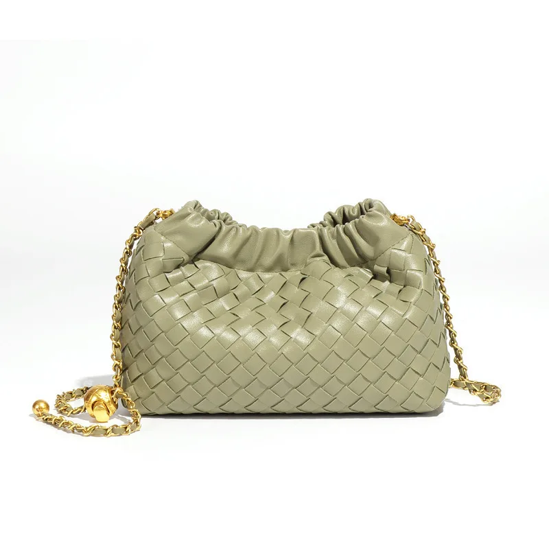 Bolso tejido a mano 2026, bolso nube, cadena pequeña, bolso bandolera, bolso de hombro versátil de lujo ligero para mujer, a la moda