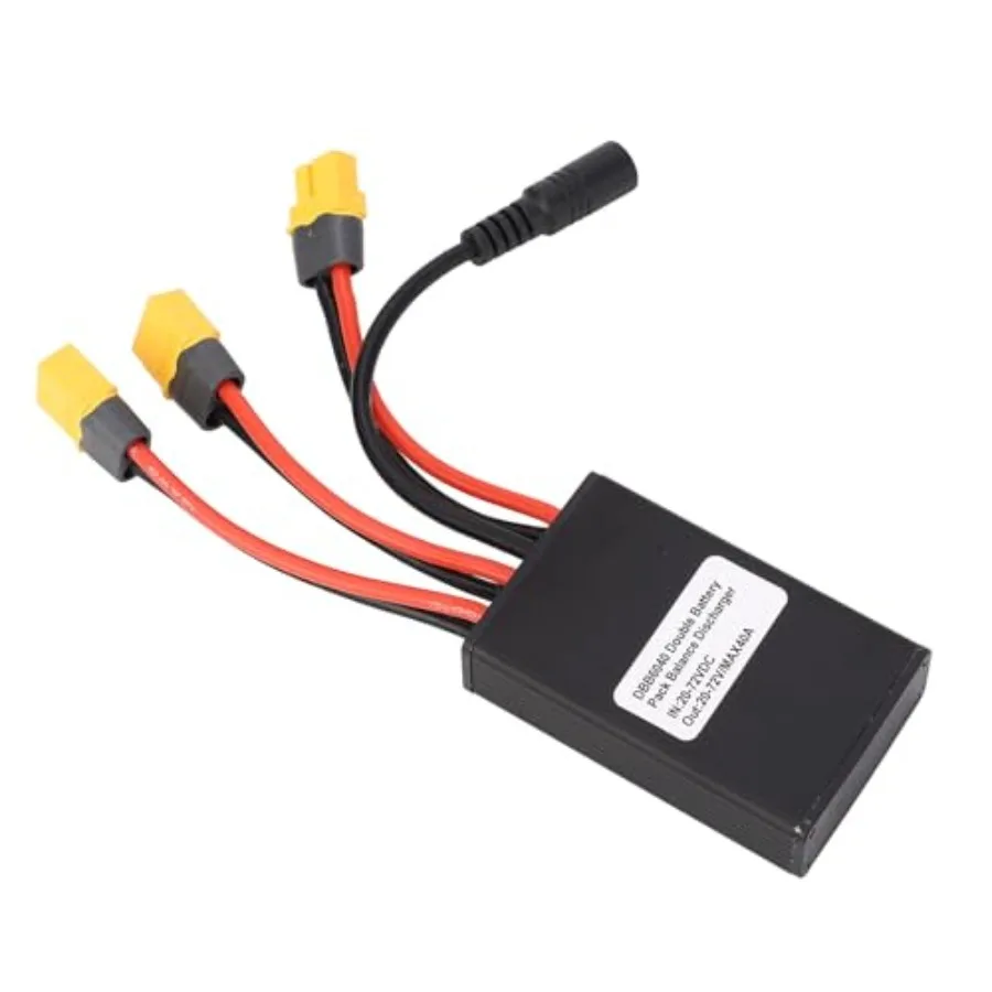 

Double Battery Discharge Converter, 40A Electric Dual Battery Parallel Module Adapter with XT60H Connector for 20V to 72V Batte