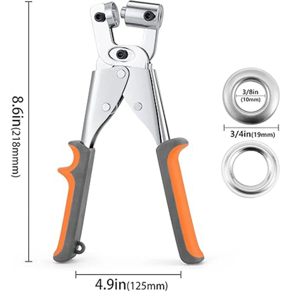

Buttonhole Tool Set Handheld Punch Pliers Portable Punch Rivet Manual Punch Hole With an Inner Diameter of 10mm Simple Tool
