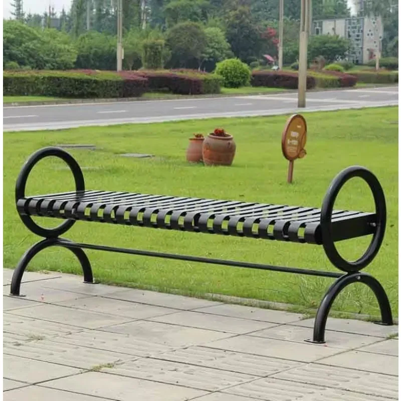 شديدة التحمل لجميع الأحوال الجوية خالية من الصدأ 2345 مقاعد فولاذية مخصصة للديكور الخارجي للحديقة/الحديقة/الفناء مع أرجل من الألومنيوم المصبوب