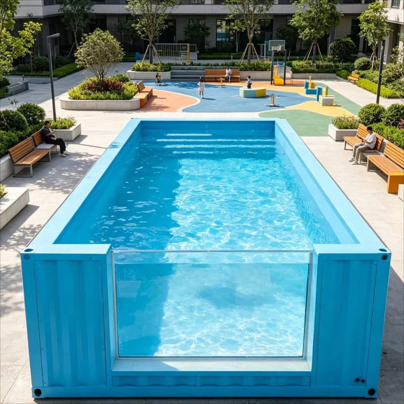 Customized Family Container Pool, PVC Puncture Resistant, Backyard Inflatable Pool, Whole Family Fun Essential