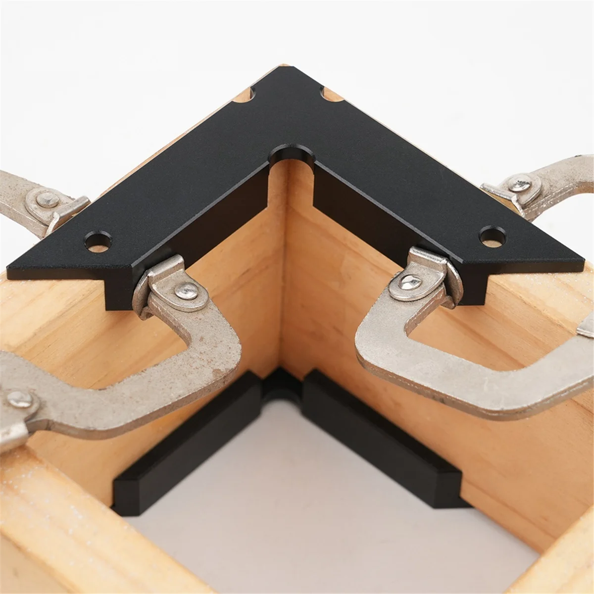 A83Z حامل مسطرة الزاوية اليمنى 90 ° أداة تحديد المواقع المساعدة على شكل حرف L أداة زاوية ثابتة لأعمال النجارة أداة ثابتة بزاوية قائمة #1