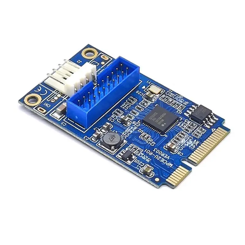 MINI PCIE Adapter Card USB 3.0 Expansion 19-Pin MINI PCI-E Interface 5 Gbps Compatibility For Windows 7/8/10/Linux Systems Win-A