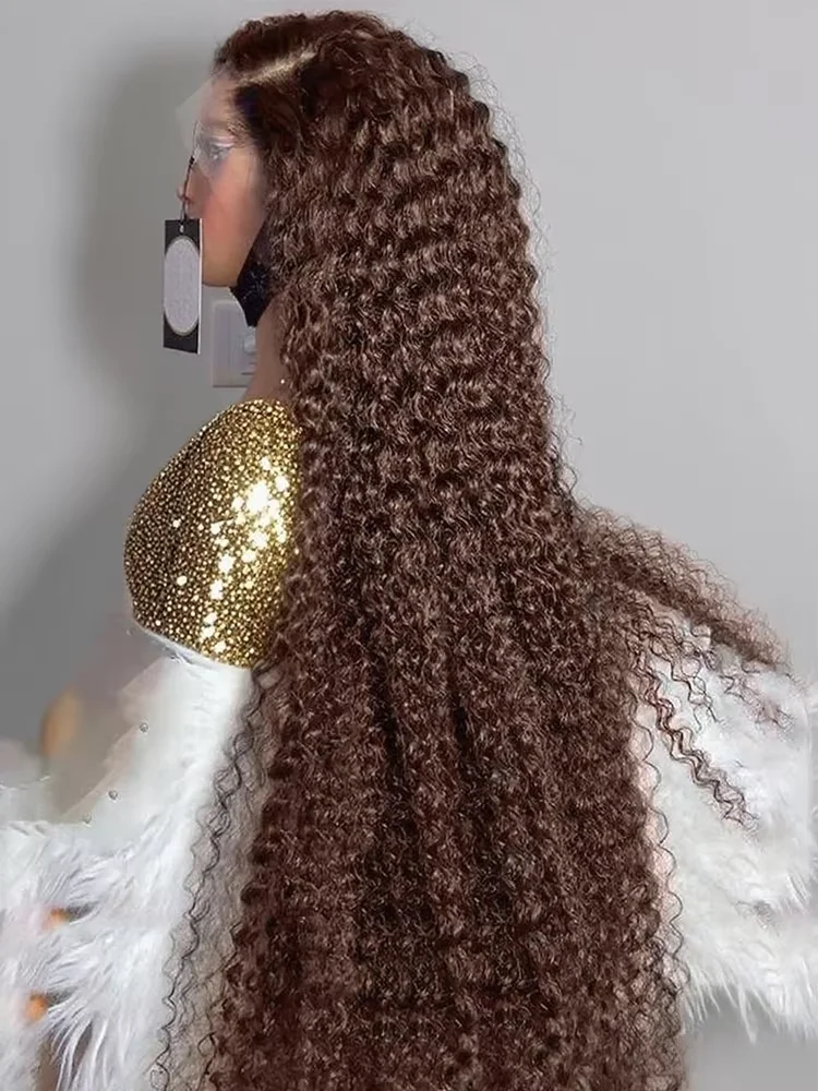 

Chocolate Brown Lace Front Wigs Human Hair Pre Plucked 13x6 Deep Wave Lace Front Colored #4 Light Brown Wig Hd Lace Frontal Wigs