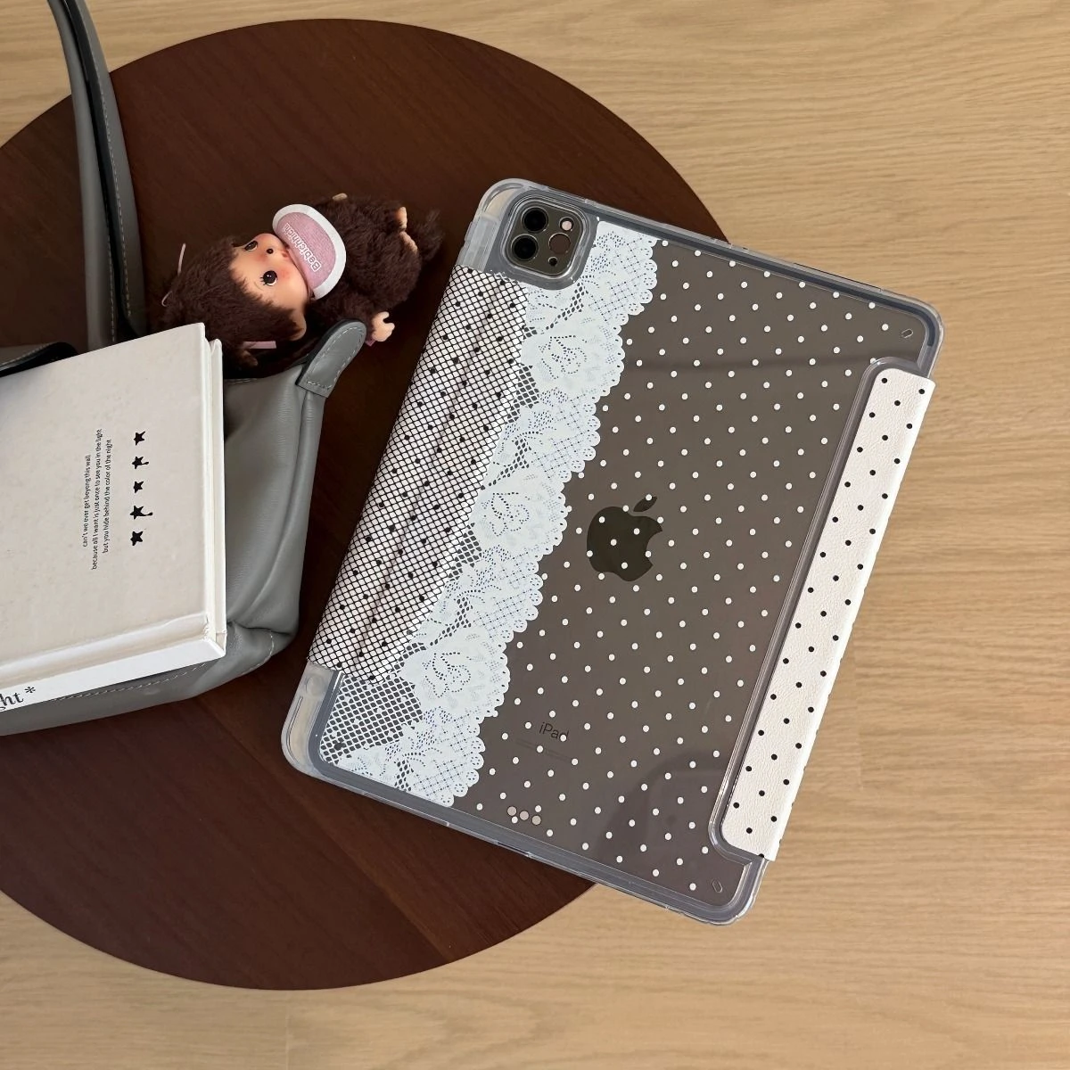 Lace Polka Dots New Tablet Case For iPad Pro11 12.9in 13 15 M3 M4 M5 9.7 10.2 5/6th 7/8/9 10 11th MINI Air5 6 7 Trifold Case
