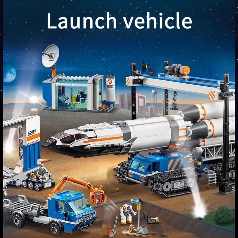 

Совместимые наборы для конструирования серии City: Ракетный комплекс и транспортный центр NASA, детские игрушки, подарок 60229