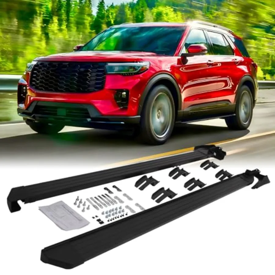 

Running Boards for Ford Explorer 2020-2026 Stainless Steel, Black, Heavy-Duty with Mud Flaps, Easy Installation, Corrosion-Resi