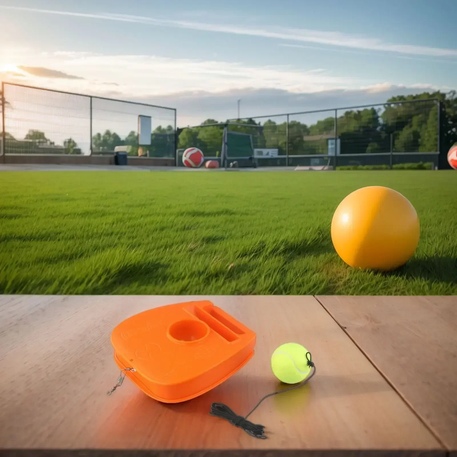 

Сверхмощное теннисное тренировочное оборудование Самостоятельный теннисный тренажер с отскоком Устройство для спарринга Отскочный мяч с длинной эластичной веревкой