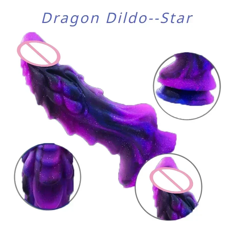 Dragon Dildo for Women Silicone Anal Plug Big Anal Dildo with Suction Cup Soft Monster Dildo Prostate Massager Sex Toys for Men