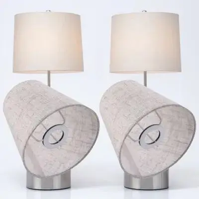 

2pcs Cloth Lampshades For Table Floor Bedside Lamps Chandeliers Durable Fade Resistant Eye Comfort Simple Installation Dustproof