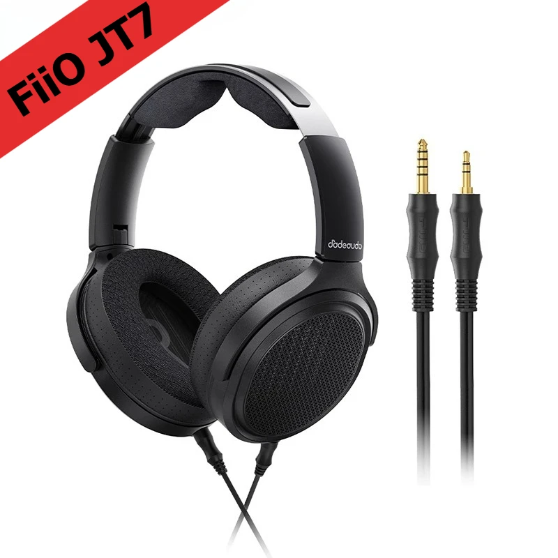 

Проводные наушники FiiO JT7 HIFI, регулируемая повязка на голову, магнитный аудиофильский дизайн плоского драйвера 95x86 мм, кабель 4,4 мм/3,5 мм