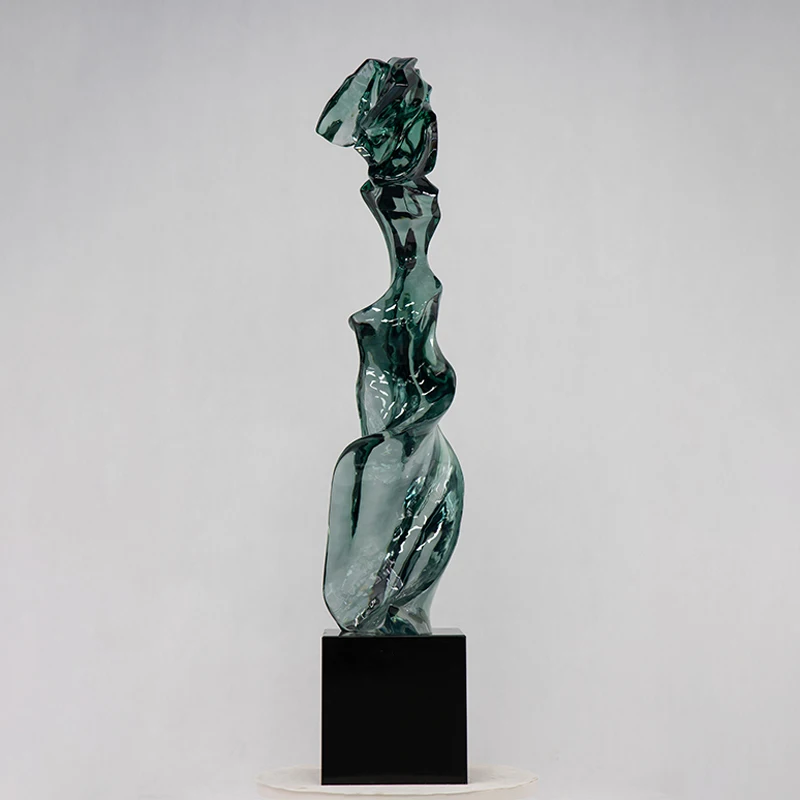 Luxury Resin Sculpture Living Room Accessory Ornaments clear Resin Abstract Art