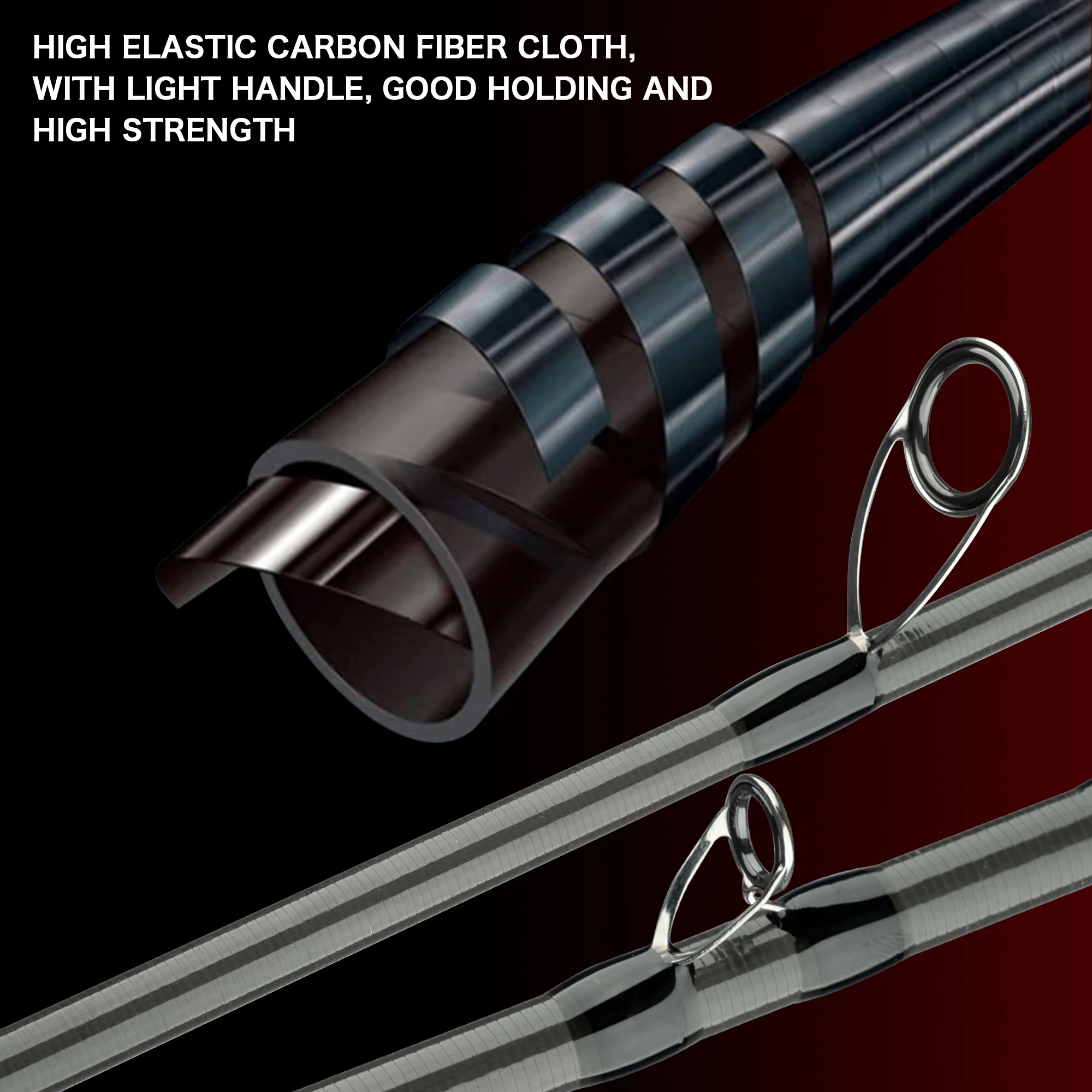 PHISHGER الغزل الصب السفر الكربون الصيد قضبان baitcasting الوزن 5-35 جرام م سريع خفيفة إغراء سمك السلمون المرقط السلع الصغيرة للقطب