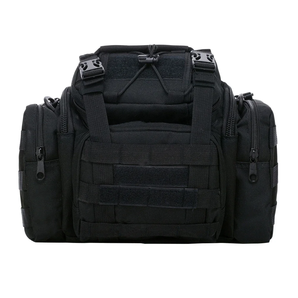 سعة كبيرة إغراء حقيبة الصيد مقاوم للماء النايلون متعدد جيب الثقيلة خياطة مبطن حزام الكتف قابل للتعديل معدات صيد الأسماك