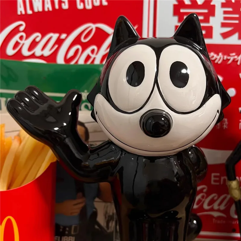 Disney-Kawaii Cerâmica Cat Mealheiro, A Figura De Ação Do Gato, Brinquedo Dos Desenhos Animados, Ornamentos Bonitos, Anime FELIX, Presentes de Aniversário para Crianças