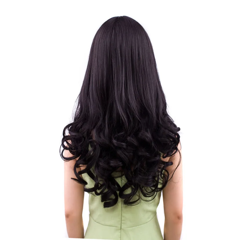 jeedou Wavy Hair Clip in One Piece Hair Extensions 5Clips 24\
