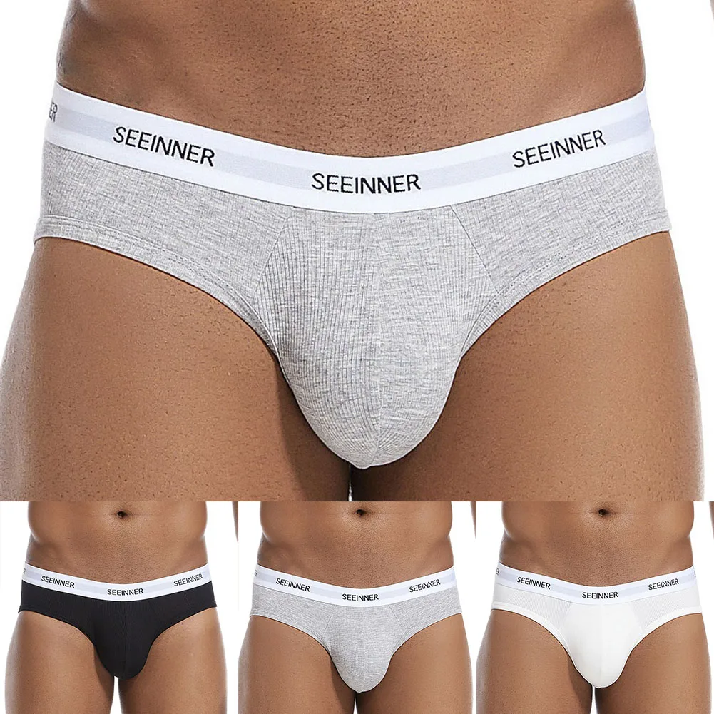 

Мужское нижнее белье, хлопковые трусы, дышащие плавки, нижнее белье с низкой талией, Femboy U-образные выпуклые трусы-боксеры для геев, летние мужские трусы