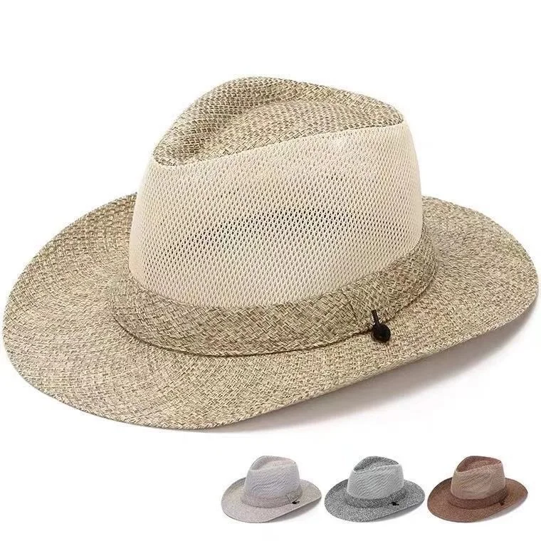 Men's Straw Hat: Spring/Summer Outdoor Sun Hat, Breathable Sun Hat, Casual Sun Cap, Formal Cap, Fishing Cap