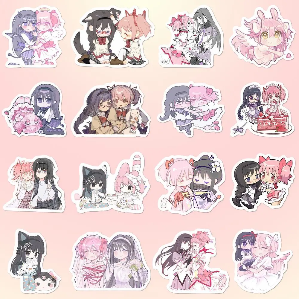 Puella Magi Madoka Magica Sticker Anime Akemi Homura Stationery Stickers Cartoon Handbook Water Proof Student School Supplies