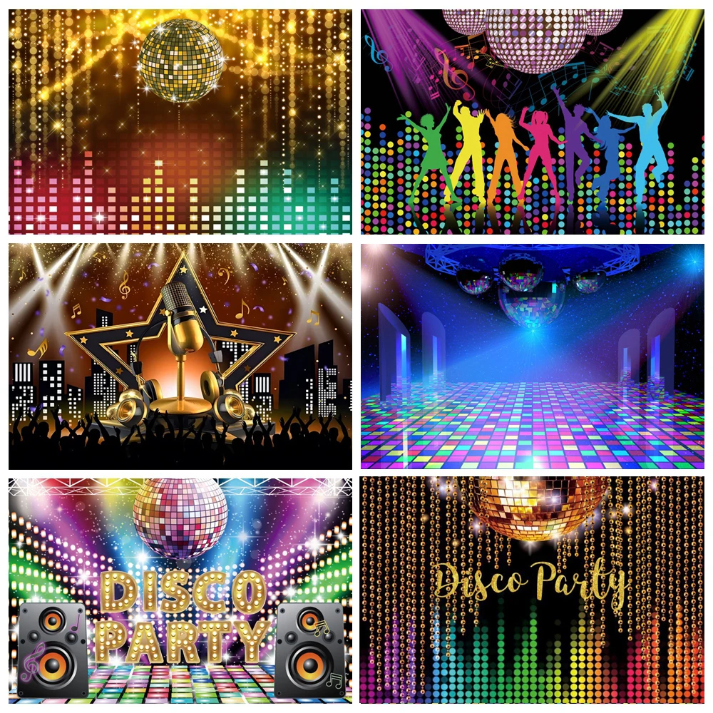 Vinyl Disco glitter party decorations backdrop supplies accessories decor  decoration for events banner background