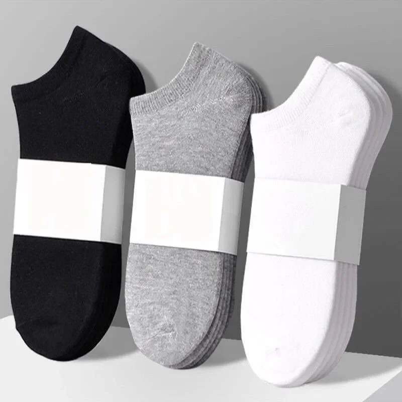 

1/3pcs Low Cut Men Socks Solid Color Black White Gray Breathable Cotton Sports Socks Male Short Sock Women Invisible Comfortable