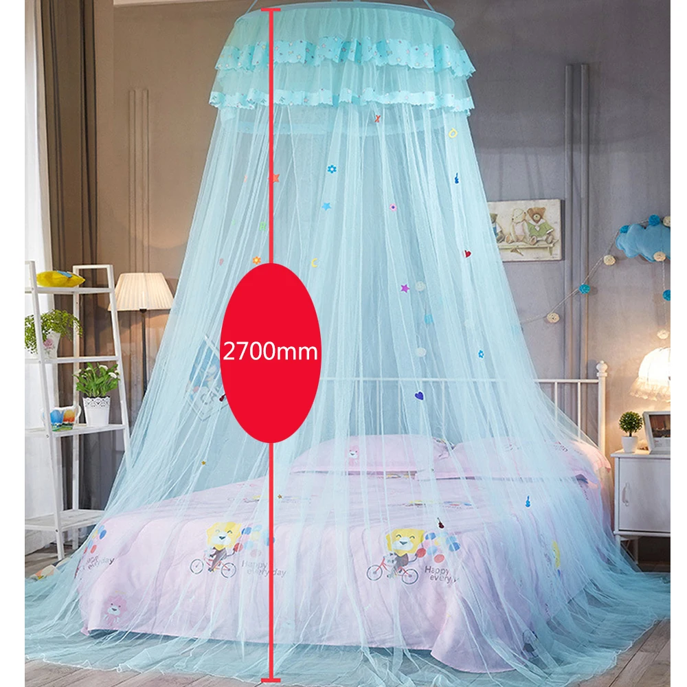 Kids Baby Bedding 4 Colors Dome hanging mosquito net Lace Bed Canopy Dome Bed Netting Canopy Easy to Install Girls Room Decor