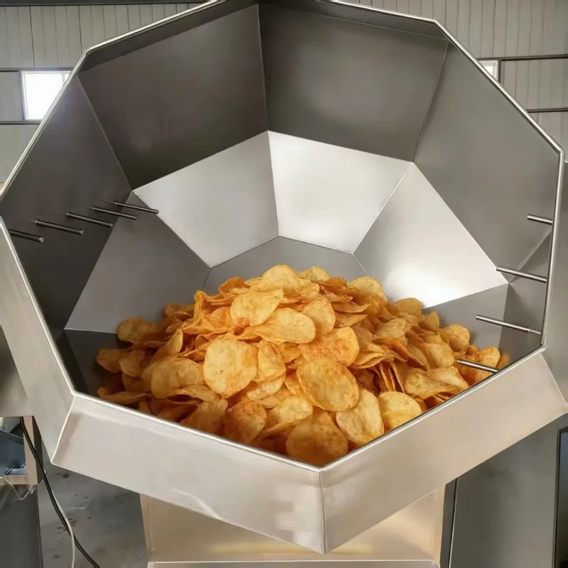 Automatic snack seasoning octagonal seasoning mixer for potato chips, popcorn, peanuts